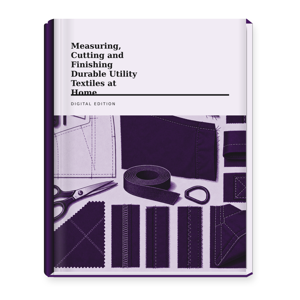 Measuring, Cutting and Finishing Durable Utility Textiles at Home